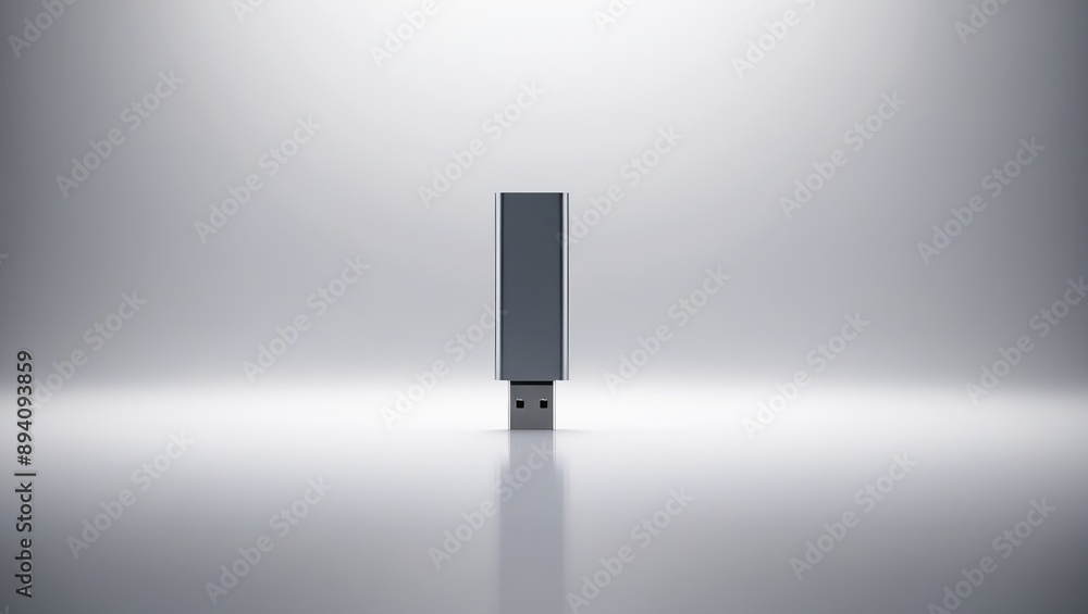 Simple silver USB flash drive for data storage and easy file transfer. Simple silver USB flash drive for data storage and easy file transfer.