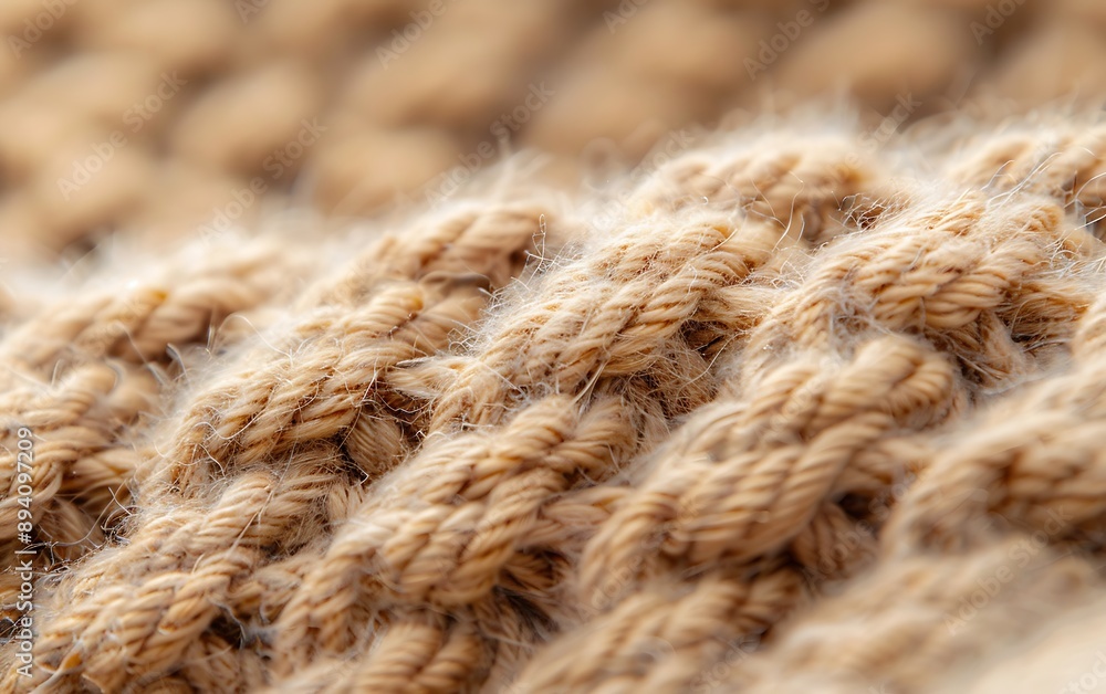 Fototapeta premium Close-up Knitted Fabric Texture