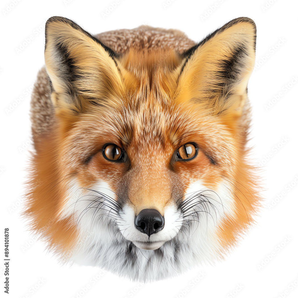 Close-up illustration of a red fox's face with intricate details, highlighting its sharp eyes, ears, and fur texture. Close-up illustration of a red fox's face with intricate details, highlighting its sharp eyes, ears, and fur texture.