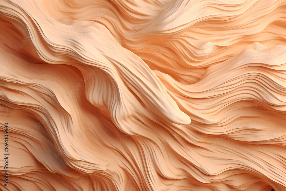 Abstract 3D Peachy Pink Wave Background Abstract 3D Peachy Pink Wave Background