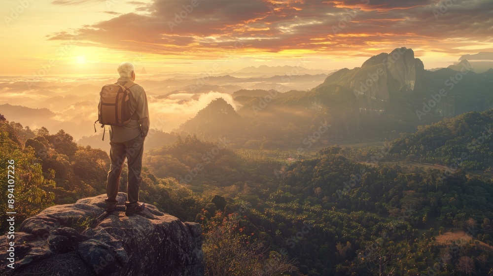 memorable travel experience or adventure taken by a retired man exploring new destinations. memorable travel experience or adventure taken by a retired man exploring new destinations.