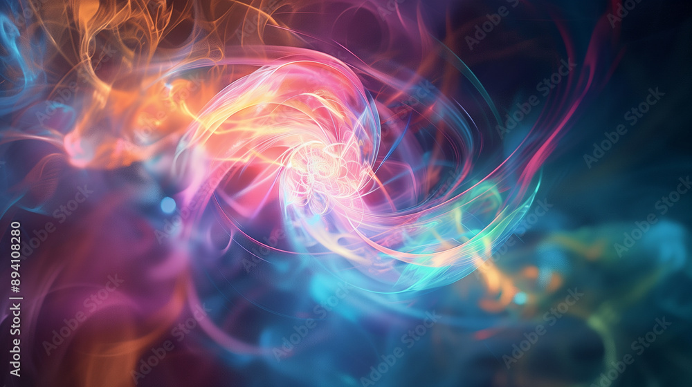 Abstract digital design with a gradient glow effect, representing movement and energy in a modern space Abstract digital design with a gradient glow effect, representing movement and energy in a modern space