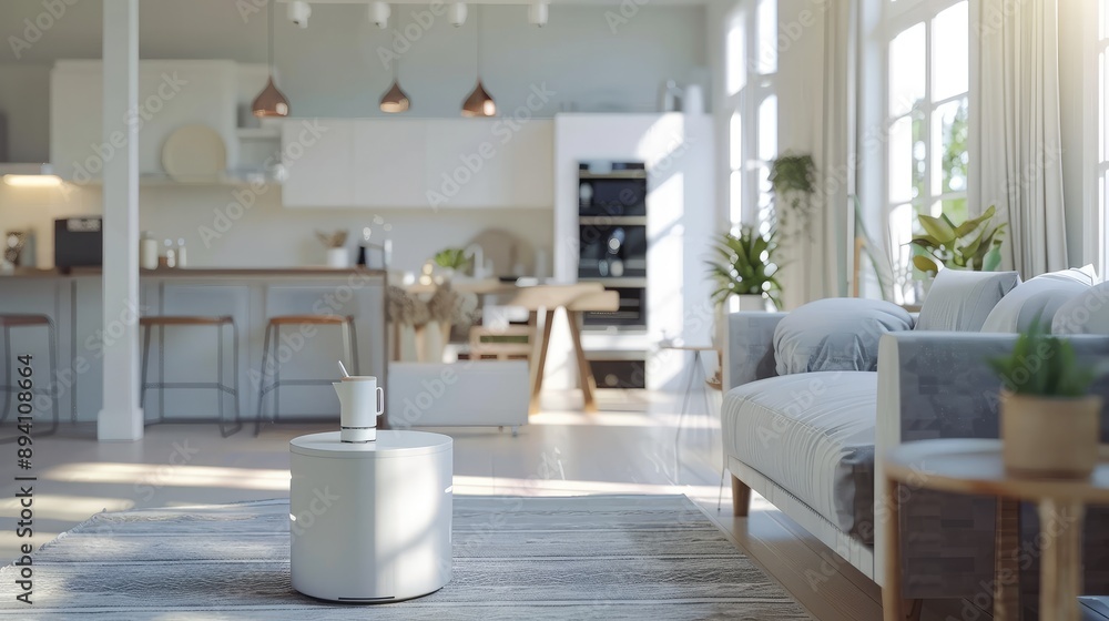 Cozy Modern Living Room with Open Kitchen Design Cozy Modern Living Room with Open Kitchen Design