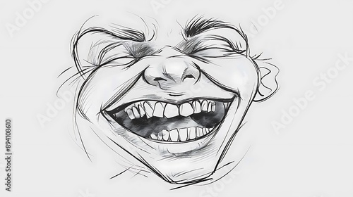 Joyful Laughter Drawing