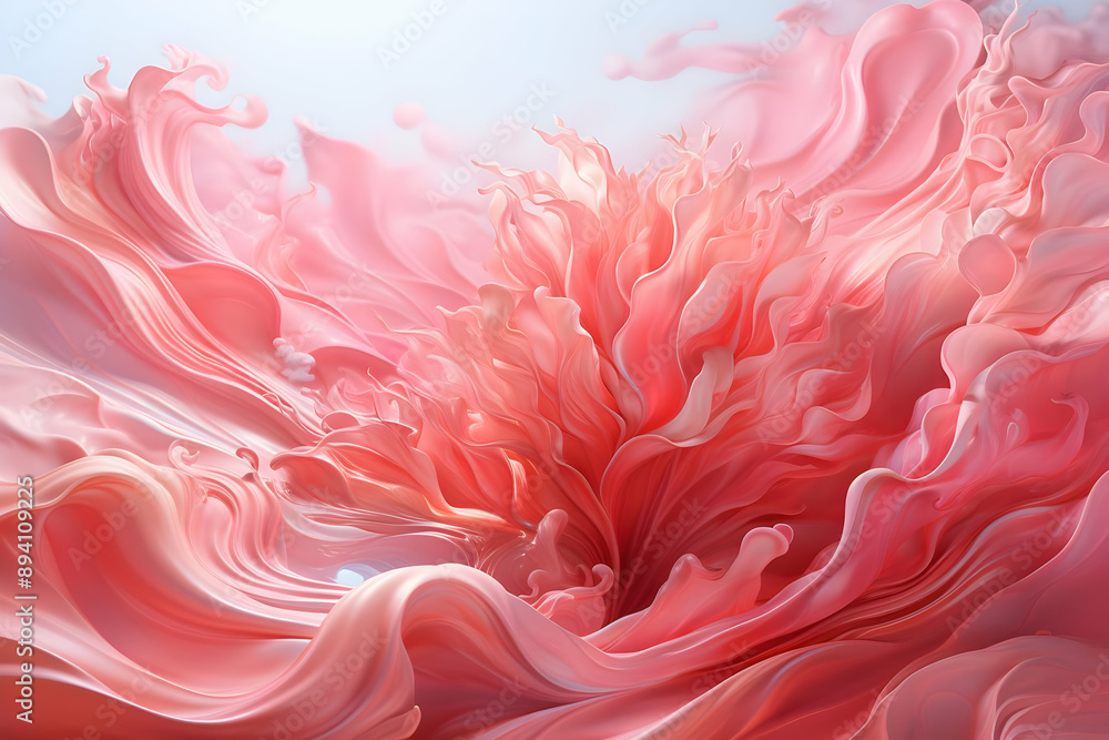 Abstract Pink Liquid Flower Abstract Pink Liquid Flower