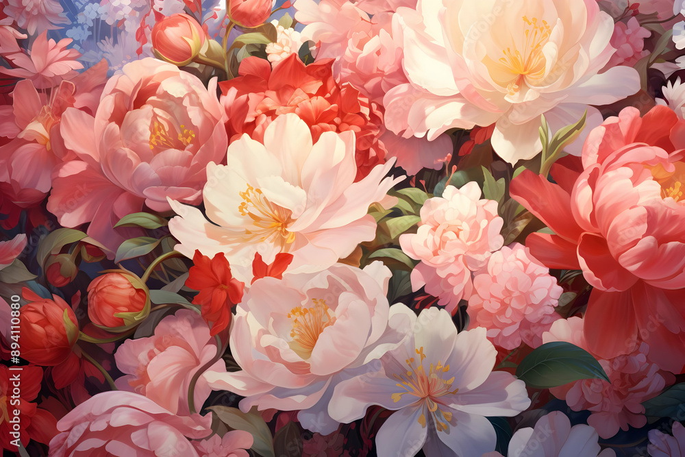 Pink and White Peony Bouquet Pink and White Peony Bouquet