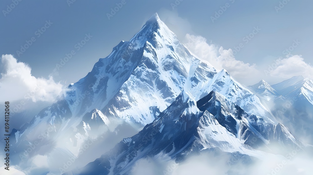 Snowy mountains peak isolated on transparent background. Snowy mountains peak isolated on transparent background.