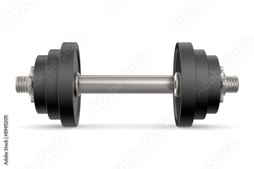 dumbbell on white backgroun...