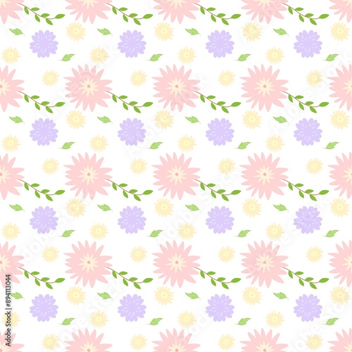 Background seamless patterns flowers floral blossom