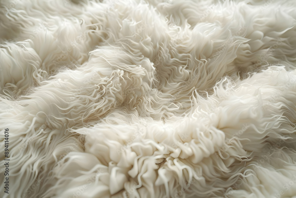 White Fluffy Fur Texture - Closeup Photo White Fluffy Fur Texture - Closeup Photo