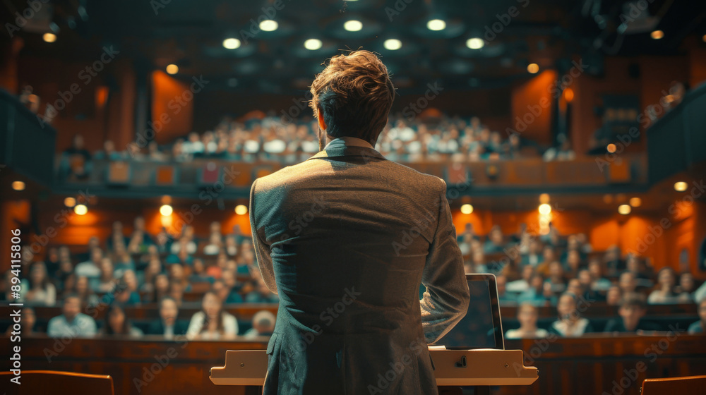 The Luminous Briefcase: A Man Stands Tall, Laptop Casting Light The Luminous Briefcase: A Man Stands Tall, Laptop Casting Light
