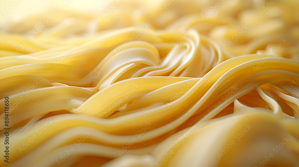 Close-Up of Golden Pasta Noodles Close-Up of Golden Pasta Noodles