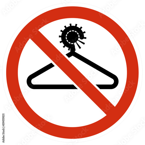 Fire sprinkler sign do not hang anything from fire sprinkler