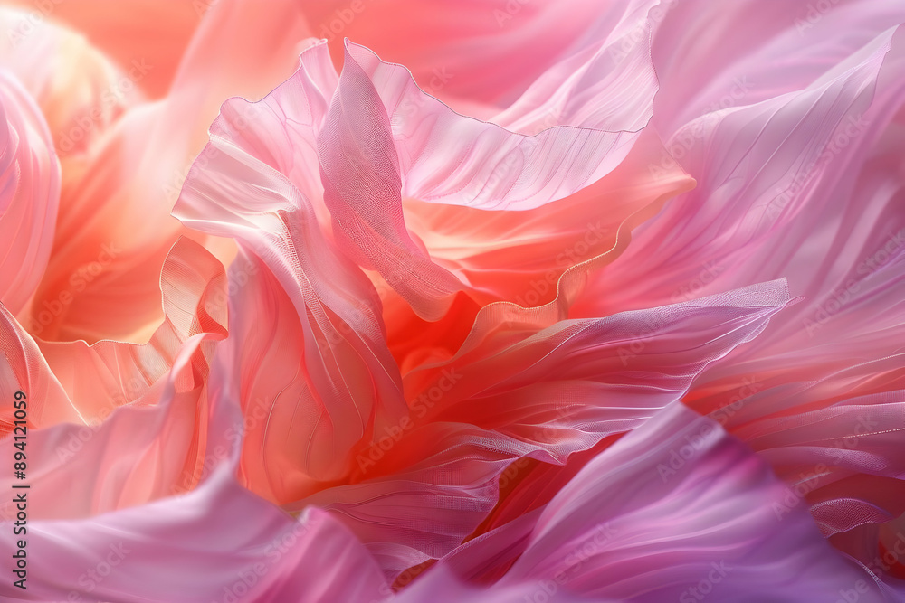 Abstract Pink and Orange Fabric Texture Abstract Pink and Orange Fabric Texture