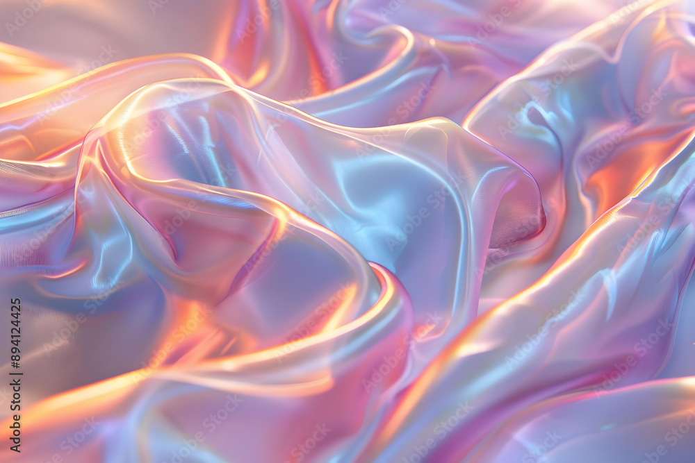 Abstract Background with Iridescent Fabric Abstract Background with Iridescent Fabric