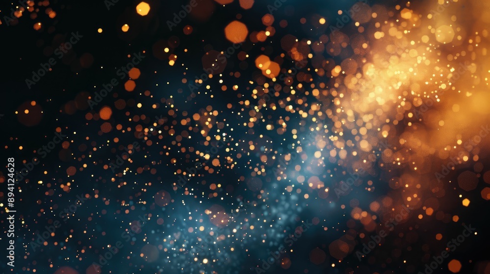 Fototapeta premium Defocused particles creating a sparkling bokeh effect