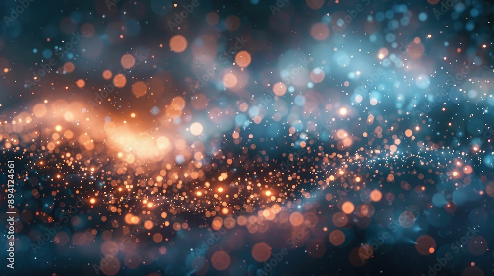 Defocused particles creating a sparkling bokeh effect Defocused particles creating a sparkling bokeh effect