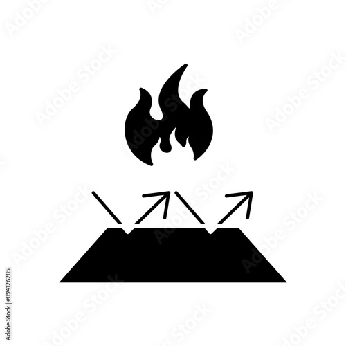 fireproof concept line icon. Simple element illustration.fireproof concept outline symbol design.