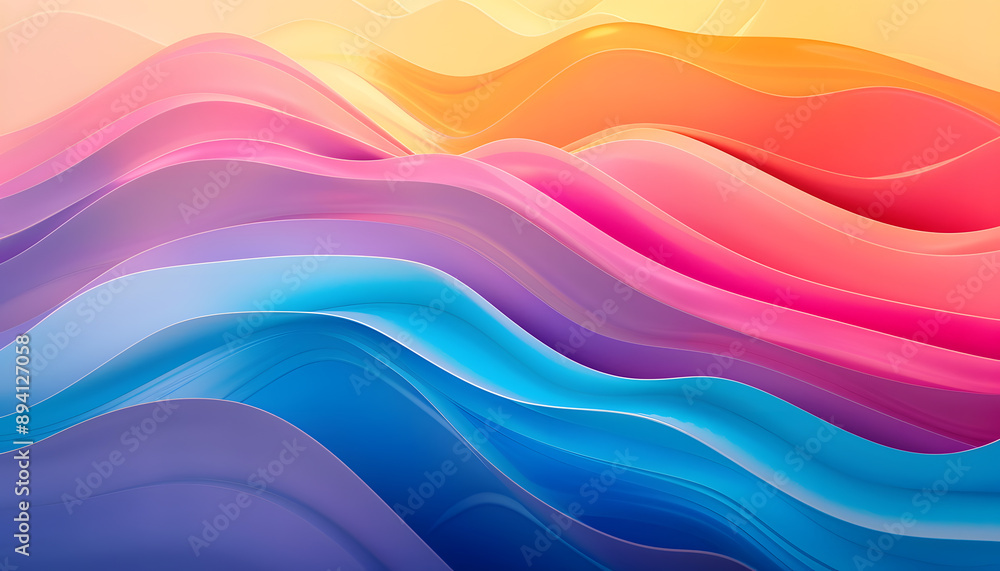 Fototapeta premium Colorful wallpaper with smooth color transitions