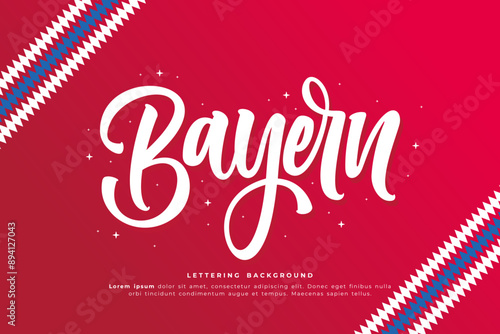 bayern lettering background template design