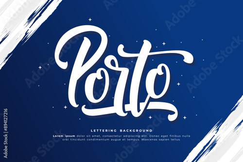 porto lettering background template design
