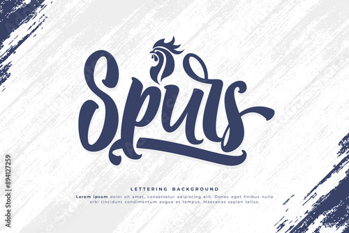 spurs lettering background template design