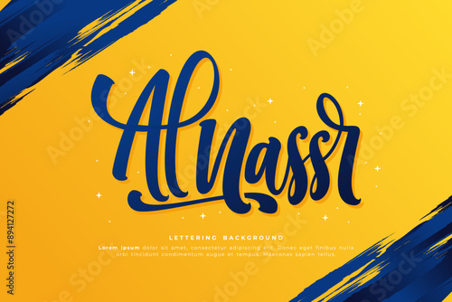 al nassr lettering background template design photo