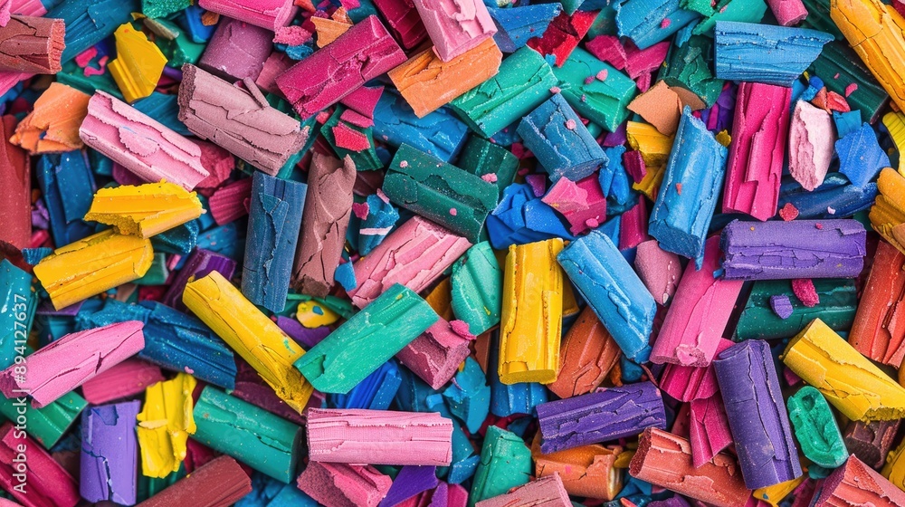 Colorful crayon crumbs texture background Colorful crayon crumbs texture background