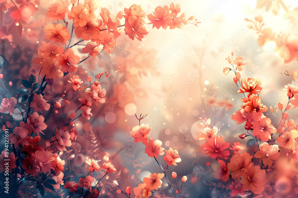 Peach Blossom Spring: Soft, Romantic Floral Wallpaper Peach Blossom Spring: Soft, Romantic Floral Wallpaper