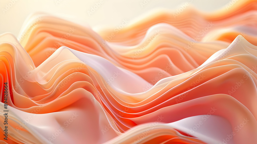 Obraz premium Abstract Peachy Waves Background