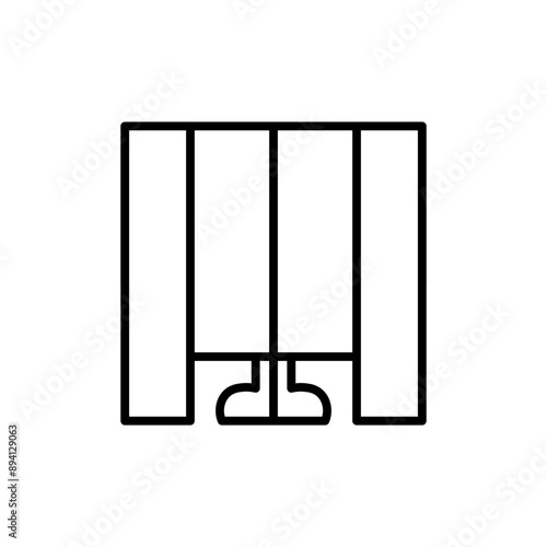 voting booth line icon