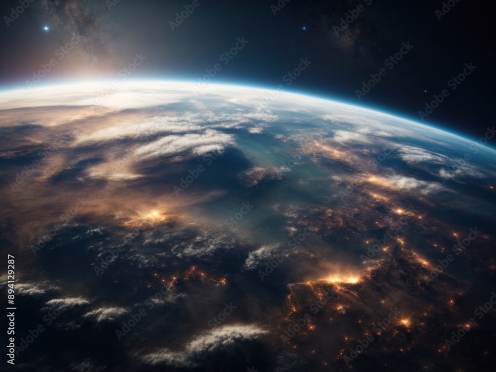 Obraz premium Earth outer space background wallpaper