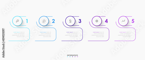 Vector Infographic label design template with icons and 5 options or steps. Can be used for process diagram, presentations, workflow layout, banner, flow chart, info graph.