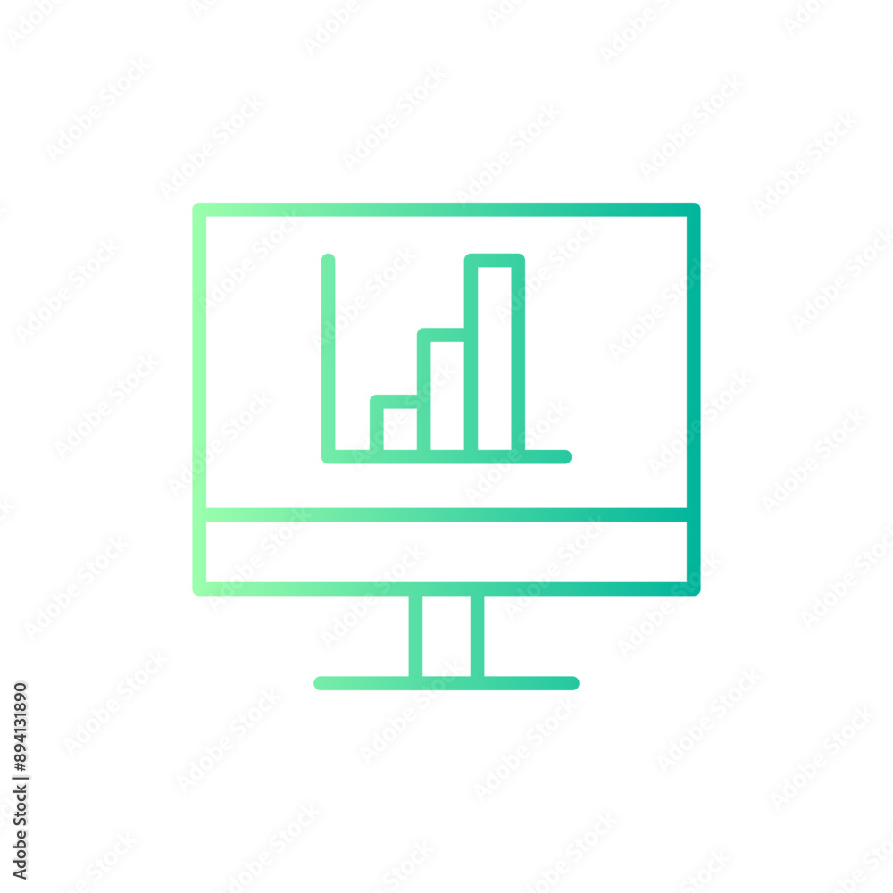 bar chart gradient icon bar chart gradient icon