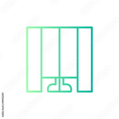 voting booth gradient icon