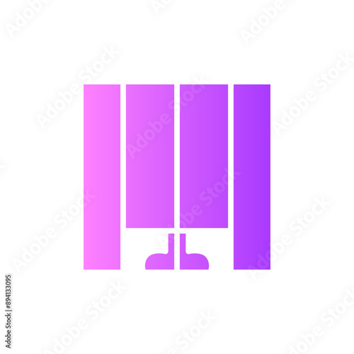 voting booth gradient icon