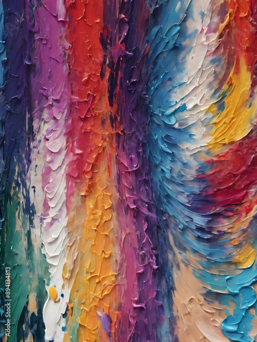 Brushstroke texture background with various colors