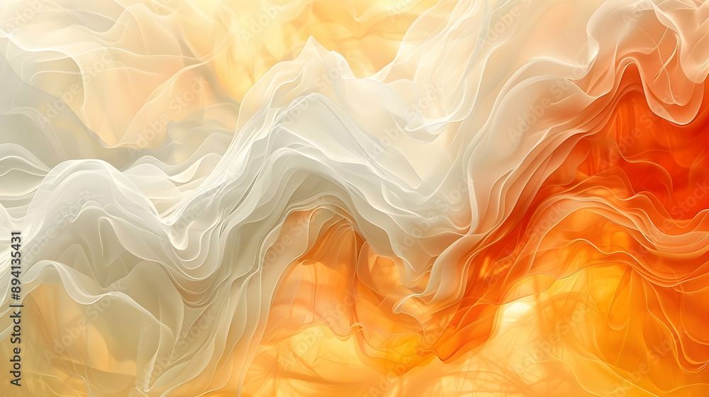 Abstract Orange & White Fabric Texture Abstract Orange & White Fabric Texture