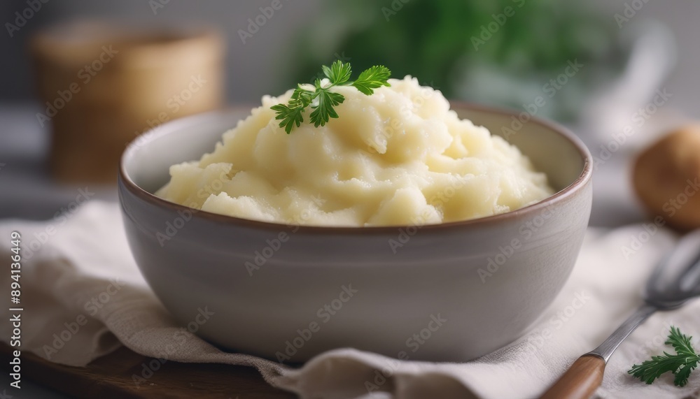 Fresh homemade creamy mashed potato in bowl Fresh homemade creamy mashed potato in bowl