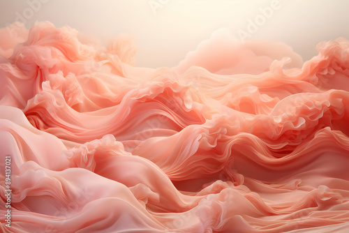 Wallpaper Mural Abstract Pink Fabric Waves Torontodigital.ca