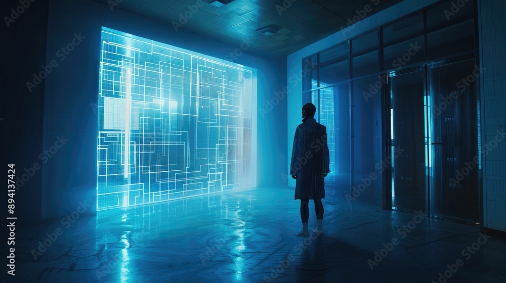 Floating holographic interfaces in a dark room Floating holographic interfaces in a dark room