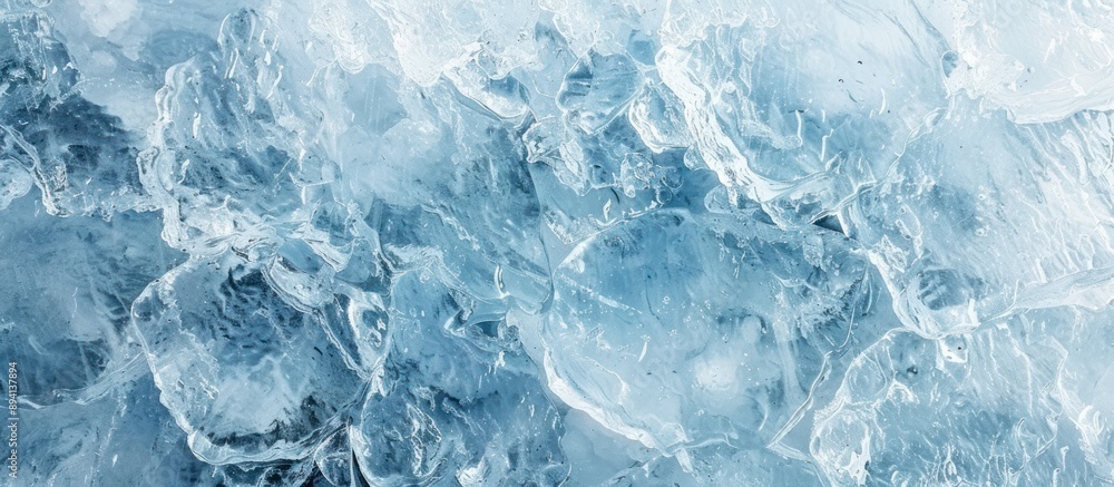 Frozen Ice Texture: A Close-Up View Frozen Ice Texture: A Close-Up View