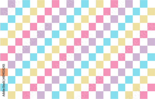 pantone soft colour checkerboard pattern seamless vector