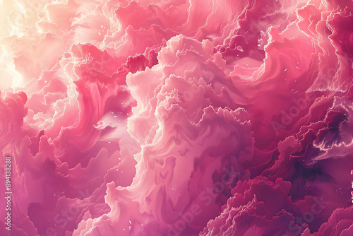 Wallpaper Mural Pink Cloud Abstract Art Torontodigital.ca