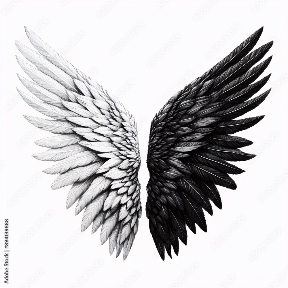 Fototapeta premium Avian Enigma: A Fusion of Hope and Fear