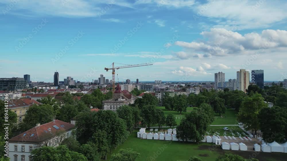 Aerial view of downtown Zagreb, Croatia Aerial view of downtown Zagreb, Croatia