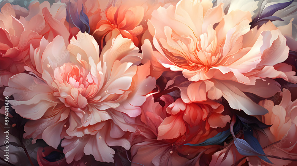 Delicate Peach Peonies Delicate Peach Peonies