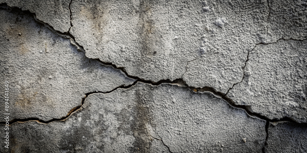 Cracked Concrete Wall with Black Cement Texture Cracked Concrete Wall with Black Cement Texture