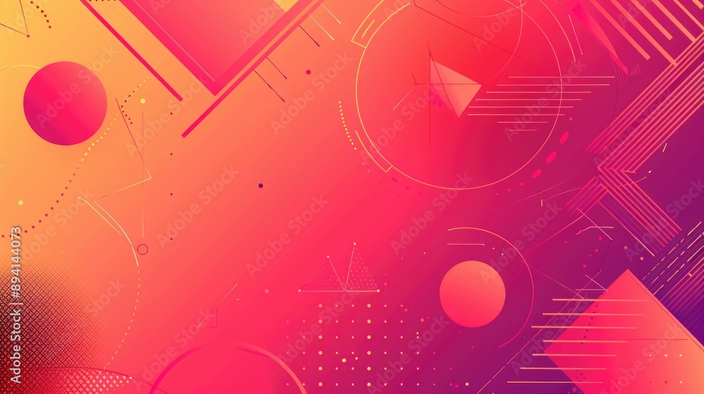 Gradient geometric shapes forming a dynamic pattern Gradient geometric shapes forming a dynamic pattern