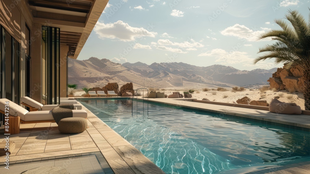 Fototapeta premium Desert Oasis Pool